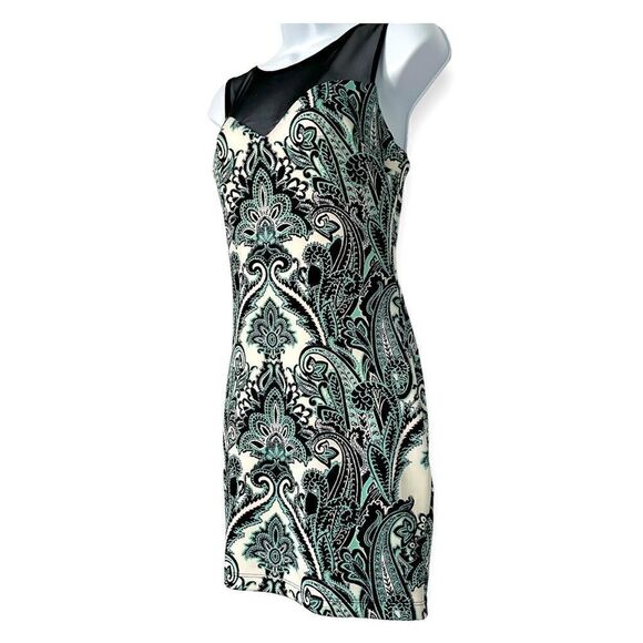B Darlin Paisley Print Mesh Top Sleeveless Mini Dress Size 5/6‎ - Picture 2 of 7